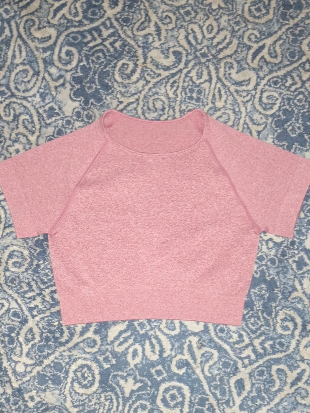 Women's Pink Short-Sleeve Crop Top
